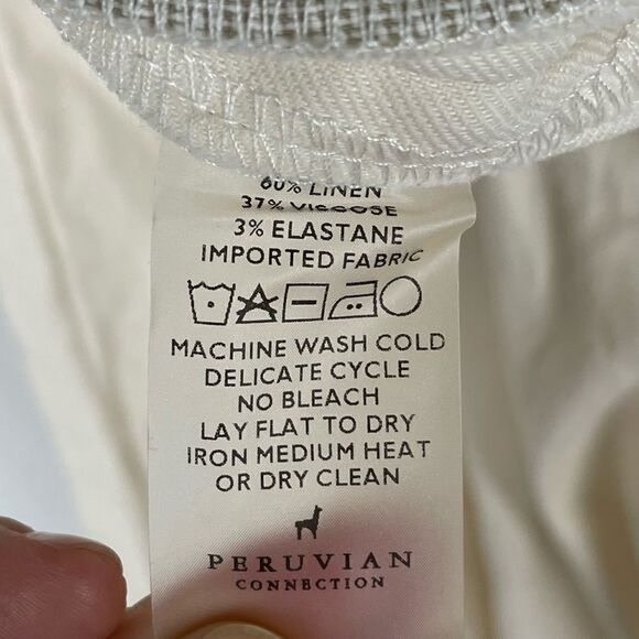 Peruvian Connection White Linen Trouser - Women’s 8 - Picture 7 of 7